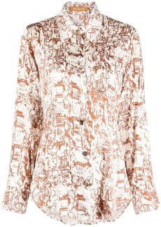 Rejina Pyo Kora printed silk-blend blouse