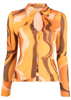 Rejina Pyo Lowry cut-out abstract-orint shirt