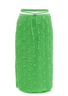 Rejina Pyo - Amy Wraparound Floral Cotton-blend Lace Skirt - Womens - Green