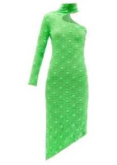 Rejina Pyo - Kiki Asymmetric Cotton-blend Flower-knit Dress - Womens - Green