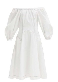 Rejina Pyo - Mika Off-the-shoulder Cotton Dress - Womens - Ivory