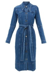 Rejina Pyo - Sasha Organic-cotton Denim Shirt Dress - Womens - Mid Denim