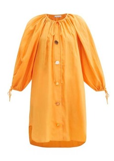 Rejina Pyo - Scout Puffed-sleeve Crinkled-satin Dress - Womens - Orange