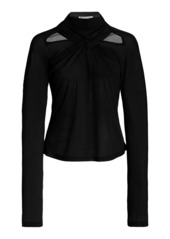 Rejina Pyo - Women's Maia Cutout Jersey-Knit Top - Black - Moda Operandi