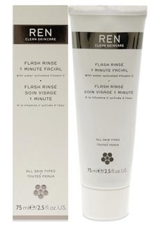 Flash Rinse 1 Minute Facial by REN for Unisex - 2.5 oz Rinse