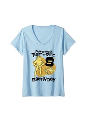 Womens Ren & Stimpy Group Shot 8th Birthday V-Neck T-Shirt