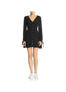 re:named Babi Womens Button-Down Tie Sleeves Casual Dress