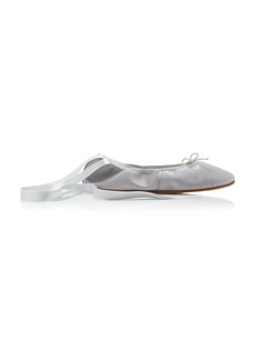 repetto - Sophia Lace-Up Satin Ballet Flats - Grey - FR 36 - Moda Operandi