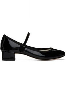 Repetto Black Rose Mary Jane Heels