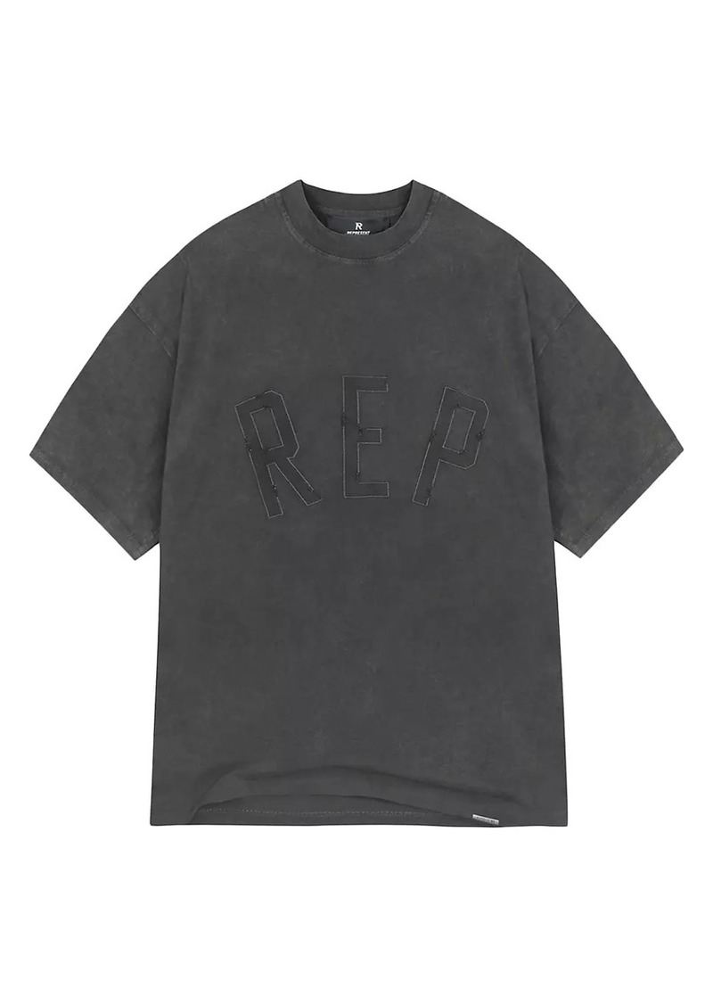 Represent Appliquéd Logo Cotton T-Shirt