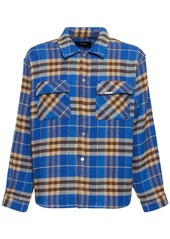 Represent Checked Flannel Shirt W/ Logo Embroidery