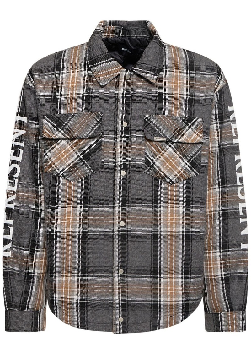 Represent Checked Quilted Flannel Shirt