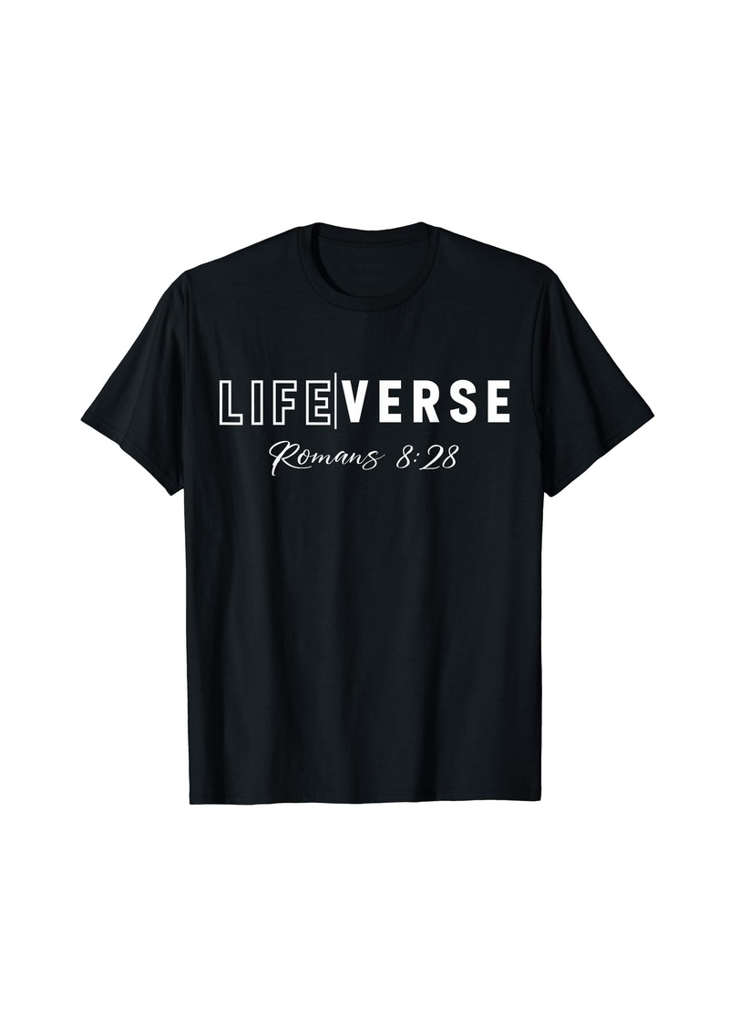 Represent Life Verse Romans 8:28 Christian Bible Study Love Jesus T-Shirt