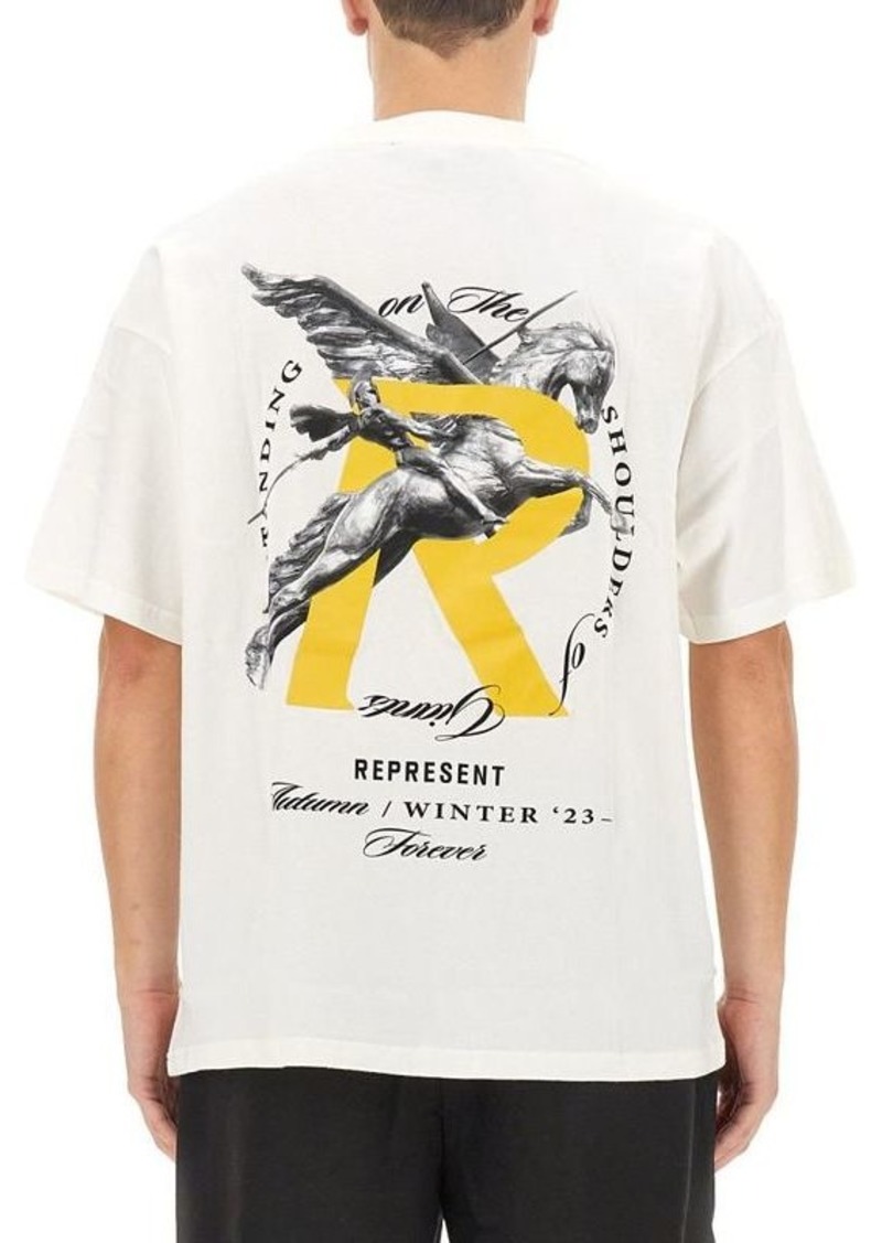 REPRESENT T-SHIRT WITH PRINT