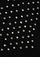 Retrofête - Astra brushed crystal-embellished knitted sweater - Black - L