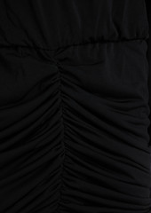 Retrofête - Flynn ruched jersey mini dress - Black - S