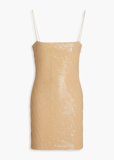Retrofête - Slater sequined stretch-cotton tulle mini dress - Neutral - M