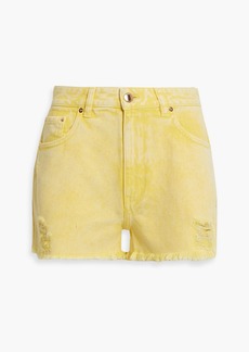 Retrofête - Suzi distressed denim shorts - Yellow - 23