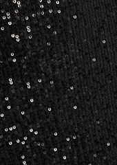 Retrofête - Violet asymmetric sequined tulle dress - Black - XS