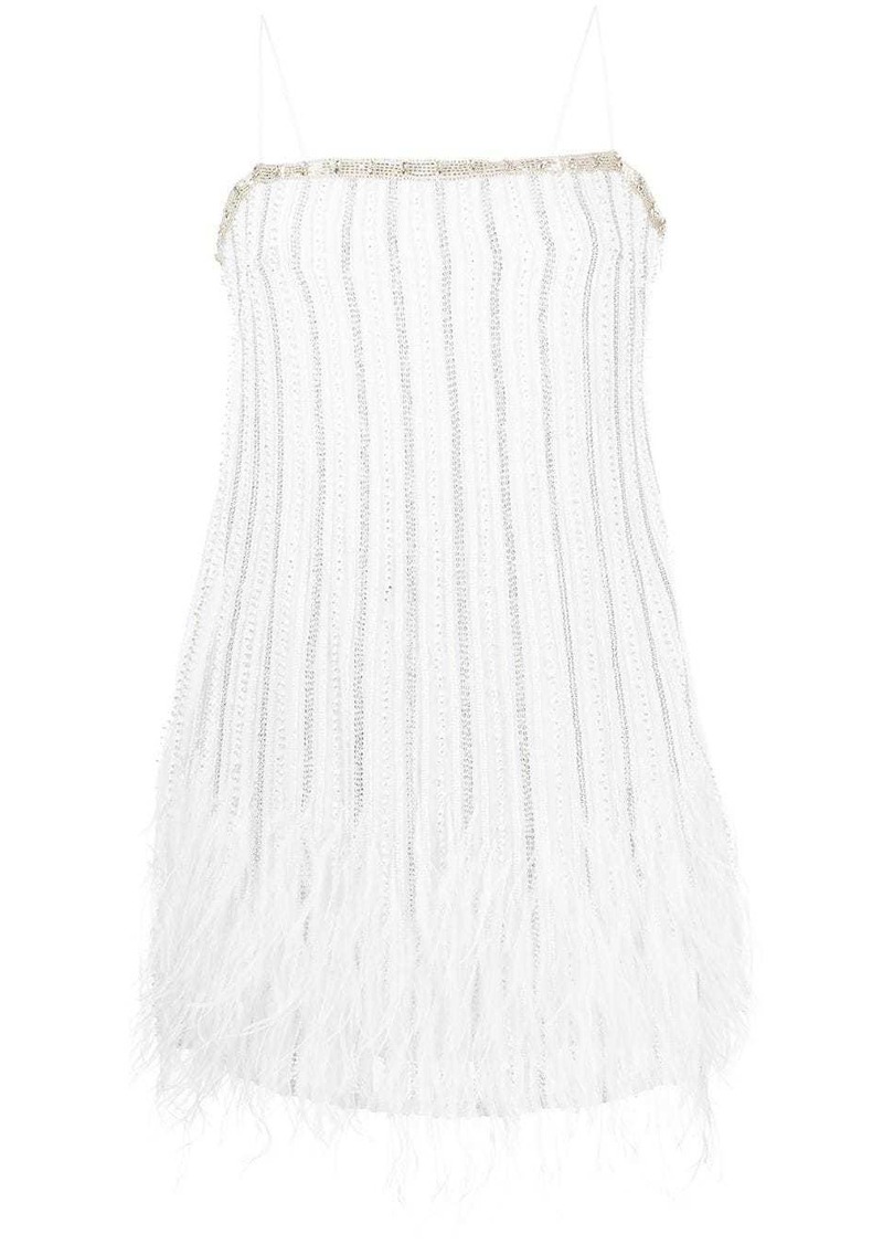 Retrofête Rubina sequin feather embellished dress