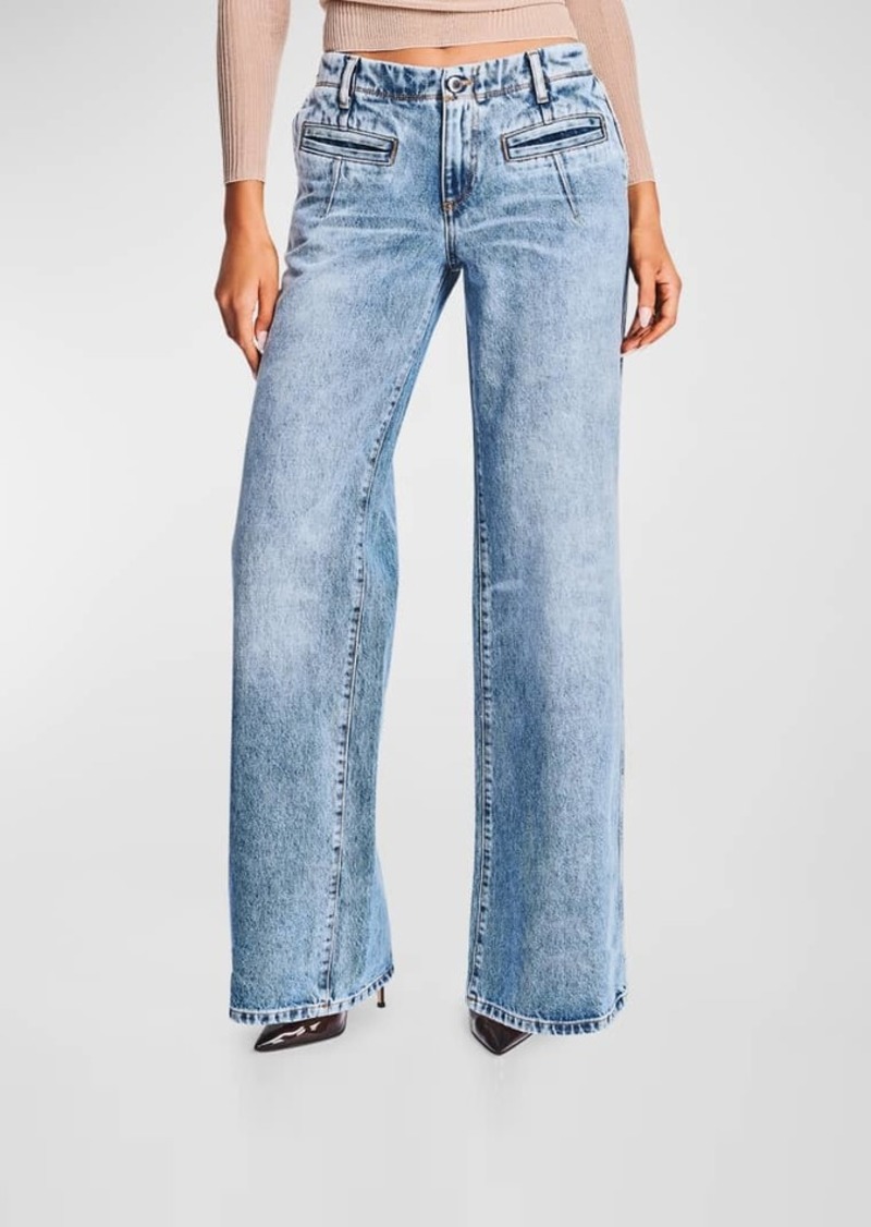 Retrofête Sutton Low-Rise Flare Denim Jeans
