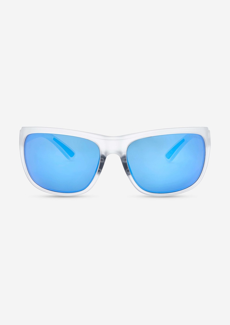 Revo Enzo Matte Crystal & H2O Heritage Blue Sport Wrap Sunglasses RE119509H20