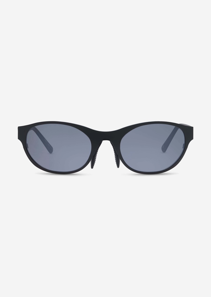 Revo Icon Oval Satin Black & Graphite Oval Sunglasses RE119701GY
