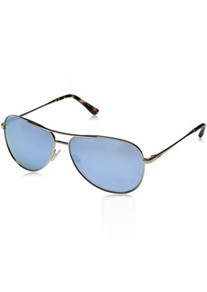 Revo Relay: Polarized Filter UV Womens Small Metal Rim Aviator Sunglasses Gold Frame with  RE 1014