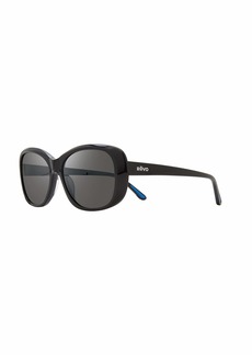 Revo Sunglasses Sammy: Women's Polarized Lens with Eco-Friendly Butterfly Frame Black Frame with Graphite Lens