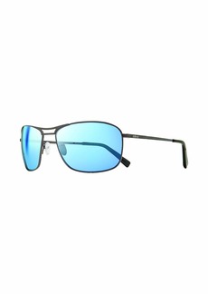 Revo Sunglasses Surge x Bear Grylls: Polarized Lens with Bendable Metal Navigator Frame Matte Gunmetal Frame with Blue Water Lens