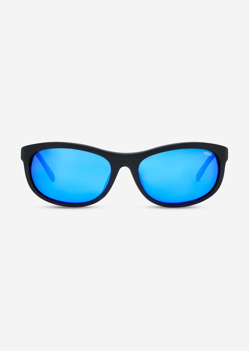 Revo Vintage Wrap Matte Black & H2O Heritage Blue Wrap Sunglasses RE118001H20