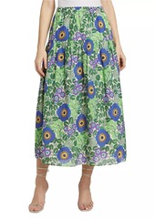Rhode Ariella Geometric Floral Maxi Skirt