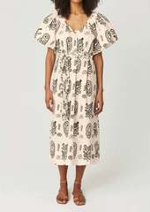 Rhode Augustina Dress In Ivory Block