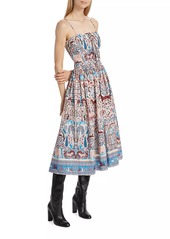 Rhode Katrina Bow-Detail Cotton Midi-Dress