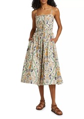 Rhode Katrina Geometric Cotton Midi-Dress