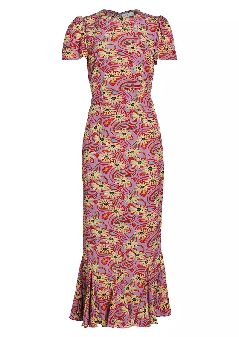 Rhode Lulani Floral Midi-Dress