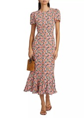 Rhode Lulani Floral Midi-Dress