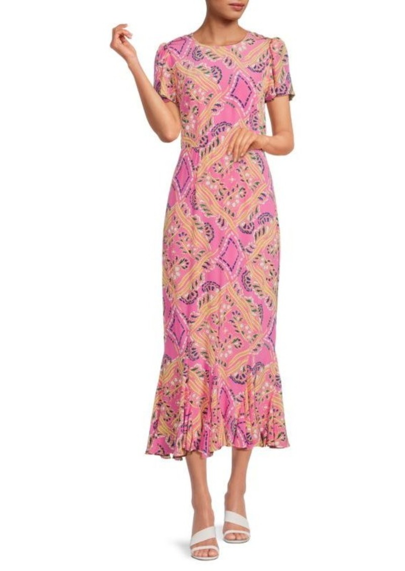 Rhode Lulani Geometric Print Midi Dress