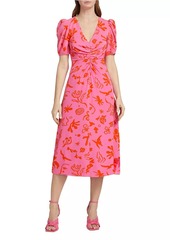 Rhode Maci Printed Midi-Dress Dress