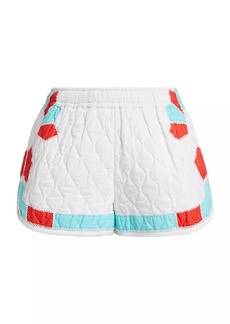 Rhode Mateo Quilted Cotton Shorts