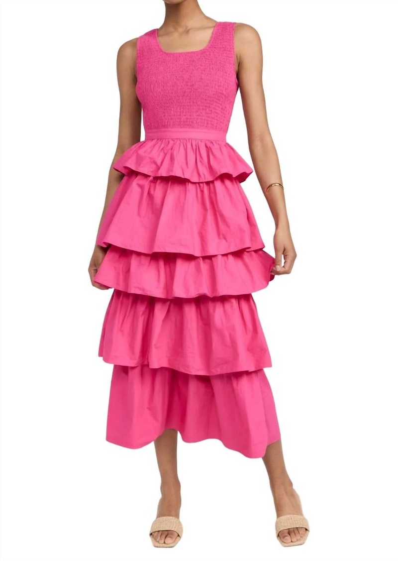 Rhode Nia Dress In Hot Pink