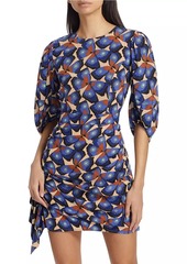 Rhode Pia Butterfly-Print Fitted Minidress