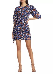 Rhode Pia Butterfly-Print Fitted Minidress