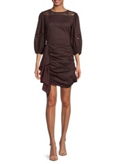 Rhode Pia Drape Lace Mini Dress