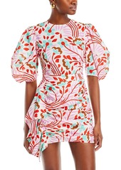 Rhode Pia Floral Print Cotton Mini Dress