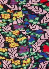 RHODE - Esme ruched printed crepe de chine mini dress - Multicolor - US 2