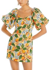 Rhode Dali Printed Puff Sleeve Dress