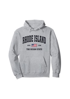 Rhode Island Sweatshirt American Flag Veteran Military Gifts Pullover Hoodie
