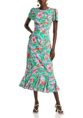 Rhode Lulani Floral Print Midi Dress