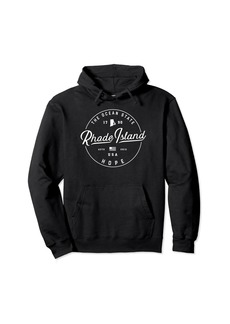 Warm Rhode Island Hoodie Badge Logo Hooded Sweatshirt Pullover Hoodie